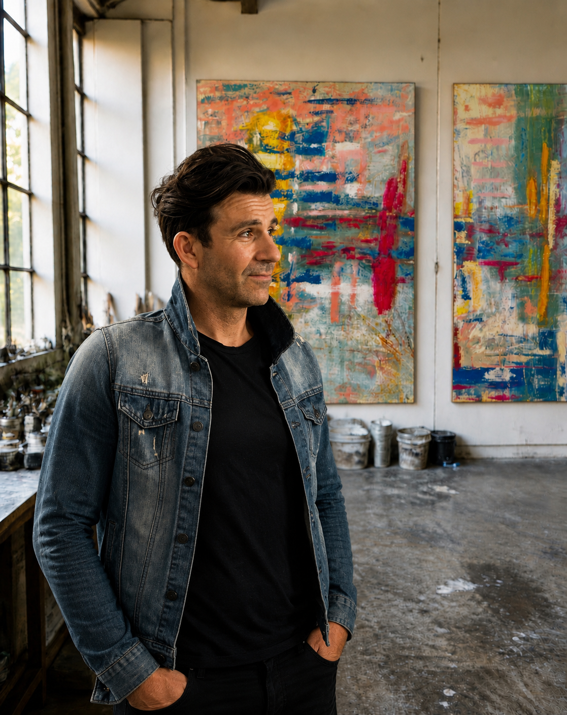 G. at work in the studio